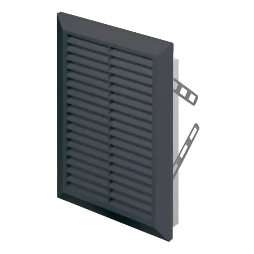 [AWTT26GR] 170612 - STYL Series grille with anti-insect net and  mounting brackets140x210 dark grey - AWT