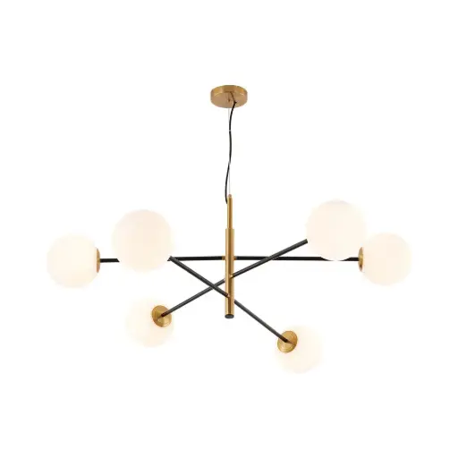 [BRYBV01-00111] 103349-BRY-S012R-6H-6xG9-OPL-GLD-PENDANT LIGHT