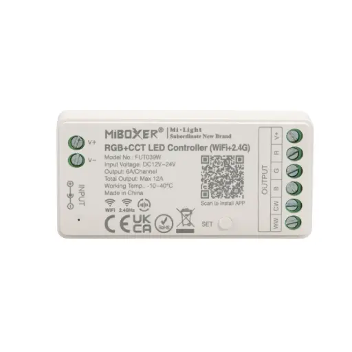[LDPFUT039W] 109124 - 2.4GHz Wi-Fi 4-Zone RGB+CCT LED Strip Controller