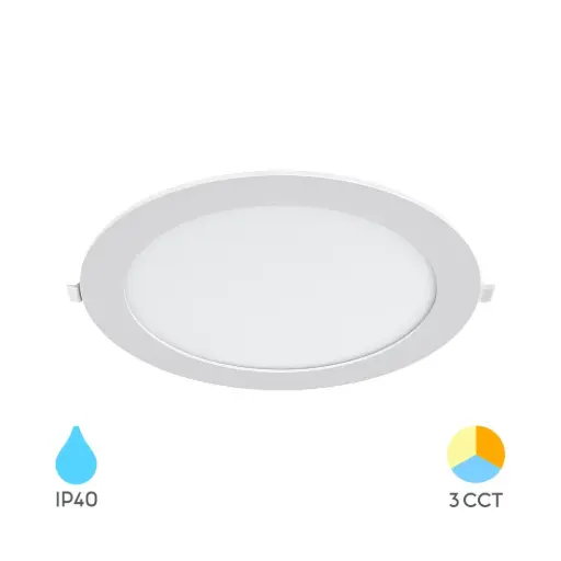 [BRYBP01-61880] 105109 - SMDCRP18WRND8INCWHT3IN1LED PANEL BRY