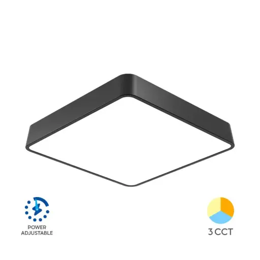 [BRYBH16-05381] 103374-BLADE-SS-SQR-BLC-36W-3IN1-CEILING LIGHT -BRY