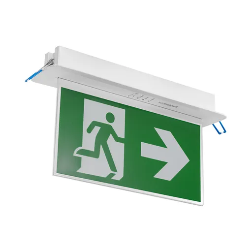 [BRYBC14-01120] 102003 - 3W LED EMERGENCY EXIT LED RECESSED IP20 WHITE 3 hours 150lm BRY