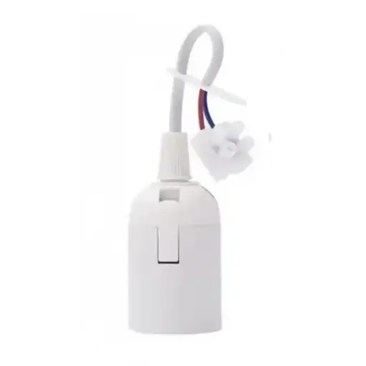 [LSK0102020] 108079 - E27 Lamp Holder with Cable and Connector White - LDL