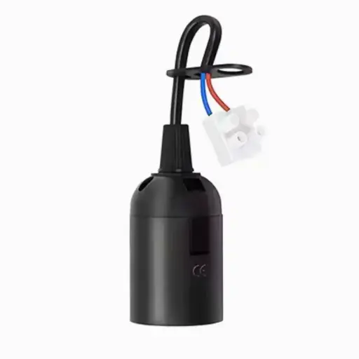 [LSK0102021] 108080 - E27 Lamp Holder with Cable and Connector Black - LDL 