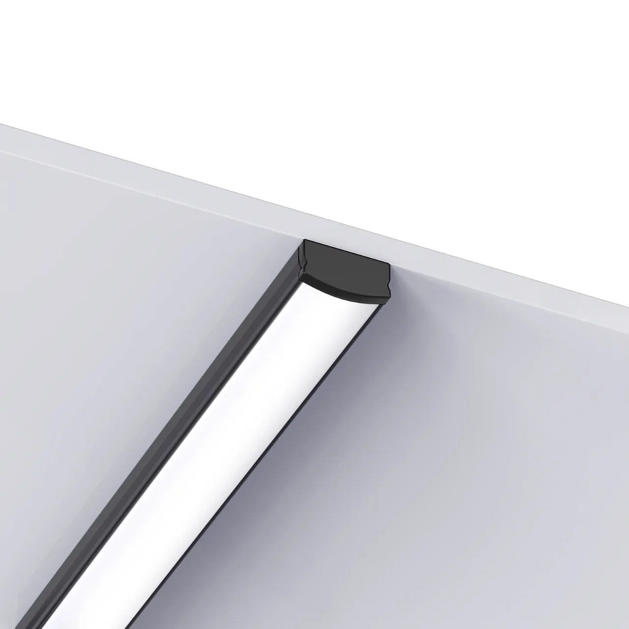 [LPF0109020] 109020 - 2 meter Oppervlakte Aluminium Profiel voor LED Strip Multi Purpose Zwart - LDL