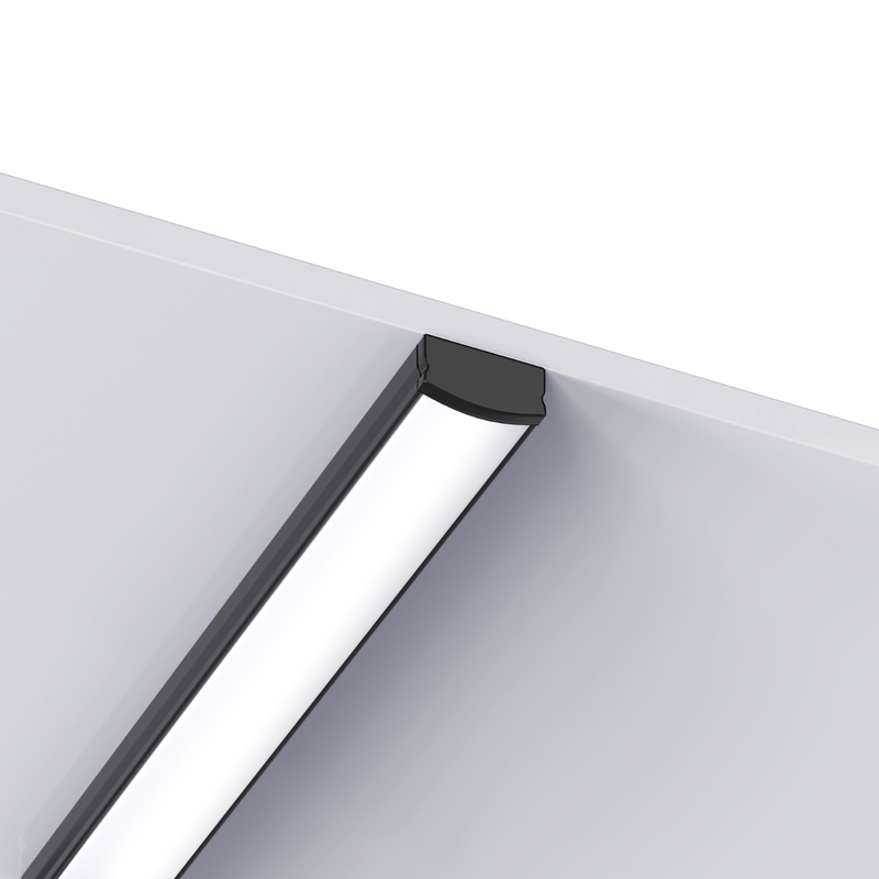 [LDL109020] 109020 - 2 meters Surface Aluminium Profile for LED Strip Multi Purpose Use  Black - LDL