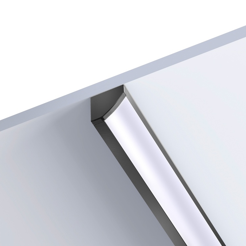 [LDL109030] 109030 - 1 meter Corner Aluminium Profile for LED Strip Multi Purpose Use Black - LDL