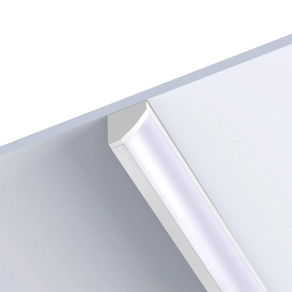 [LDL109032] 109032 - Profilé d'angle en aluminium de 1 mètre pour ruban LED multi-usages blanc - LDL