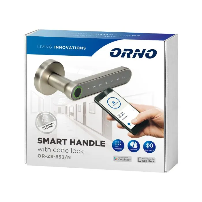 [ORNOR-ZS-853/N] 143143 - Smart handle, nickel with touch keypad and fingerprints reader, Bleutooth 4.0ORN