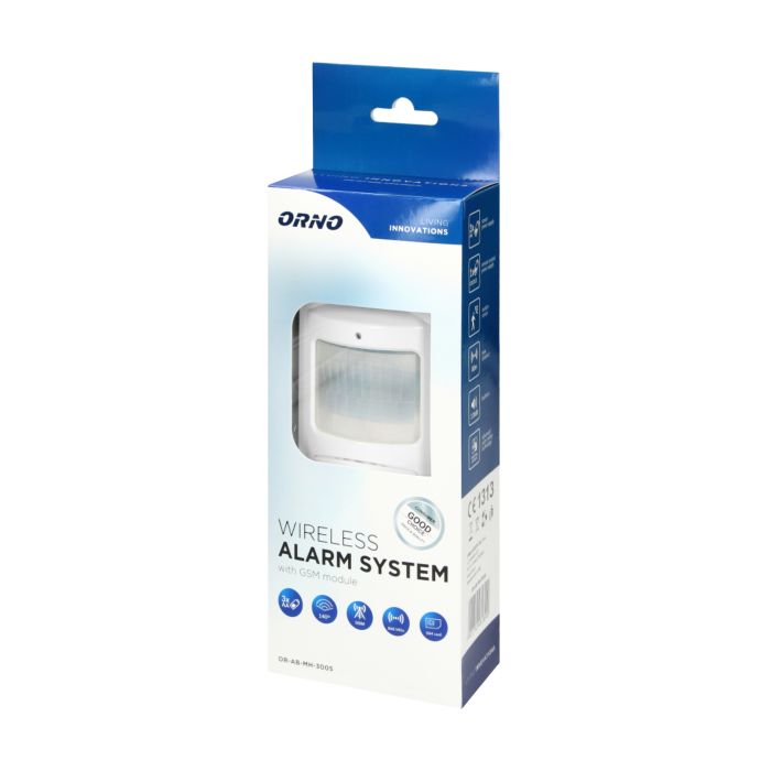 [ORNOR-AB-MH-3005] 140017-Wireless alarm system with GSM module, MH operating on SIM card; built-in alarm siren, range in open field: 80 m-ORN