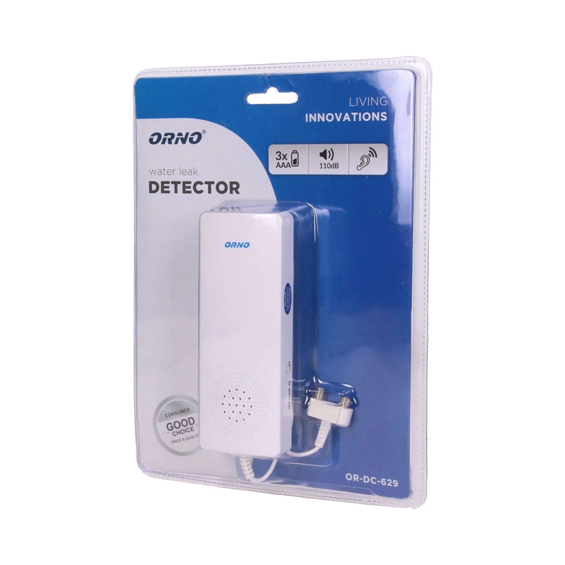 [ORNOR-DC-629] 143223 - Water leak detector The device is equipped with a measuring probe on a 1.5 m long wire