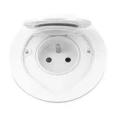 [ORNOR-GM-9030/W] 146538 - Hermetic, flushfitting socket, round, IP55, 1x2P+E(French), white