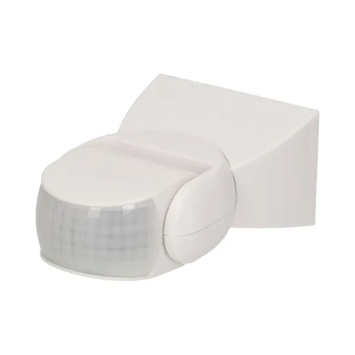 [ORNOR-CR-236/W] 140025 - Capteur de mouvement PIR réglable, plage de détection IP65 180 degrés, 12 m ; indice de protection IP65 ; blanc
