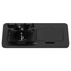 [ORNOR-GM-9047/B] 146545 - Hermetic double socket, rectangular, IP55, opening angle 110°, black