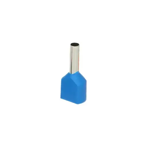 [ORNOR-KK-8101/0,7/8/B2] 149601 - Insulated twin cable end terminals, max. section 0.75mm2, copper sleeve length: 8mm, blister pack 25 pcs.