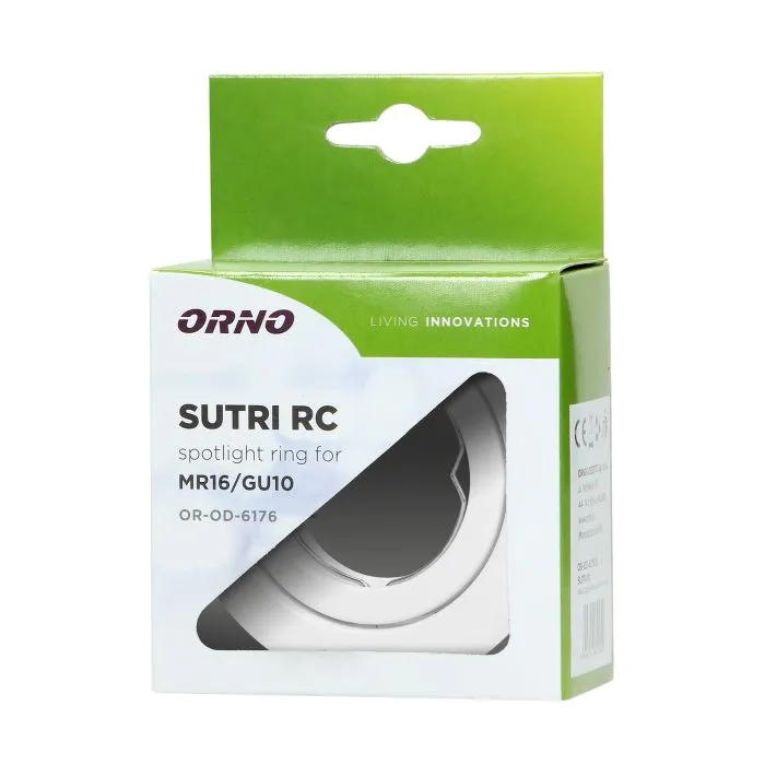 [ORNAD-OD-6176/W] 140038-SUTRI RM decorative frame for spotlight, ⌀77mm white MR16/GU10 max 50W, round, adjustable light beam-ORN