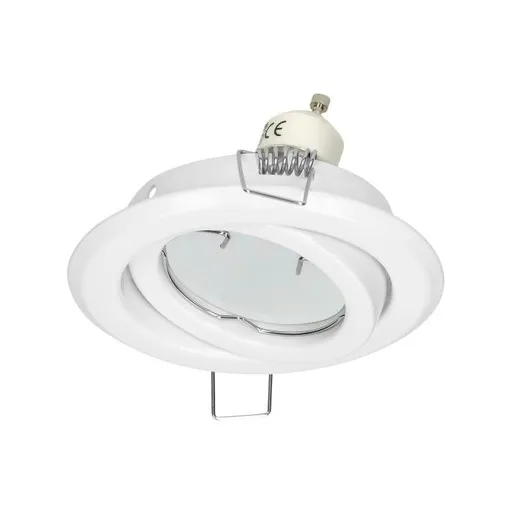 [ORNAD-OD-6176/W] 140038-SUTRI RM cadre décoratif pour spot, ⌀77mm blanc MR16/GU10 max 50W, rond, faisceau lumineux orientable-ORN