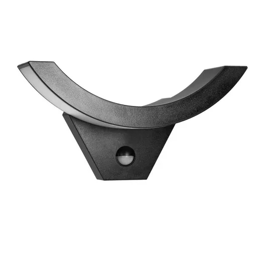 [ORNAD-OP-6119BLPMR4] 146649 - SPINEL LED 10W garden luminaire, black with PIR motion sensor, 140°, 800lm, IP54, 4000K, IK10ORN