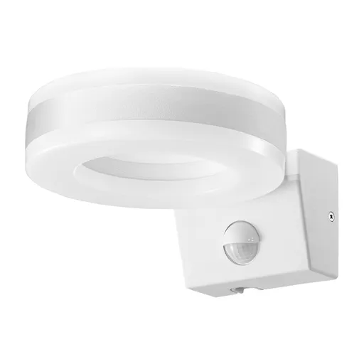 [ORNAD-OP-6205WLPMR4] 140054-HOWLIT LED 20W, luminaire de jardin blanc avec détecteur de mouvement, 1800lm, IP65, 4000K-ORN