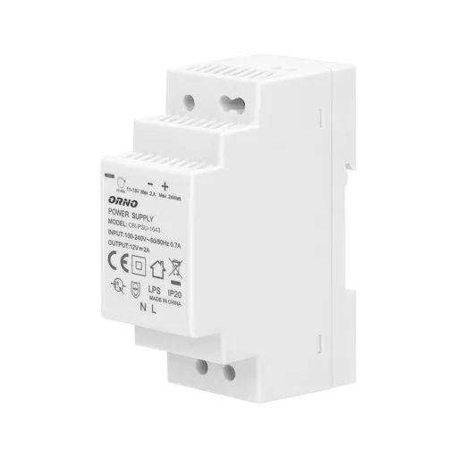 [ORNOR-PSU-1643] 149015-DIN-rail voedingsadapter, 24W 12V DC 2A, breedte: 2 stuks-ORN