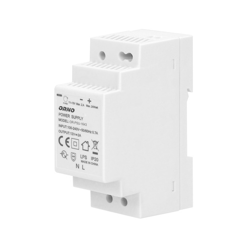 [ORNOR-PSU-1643] 149015-DIN-rail voedingsadapter, 24W 12V DC 2A, breedte: 2 stuks-ORN