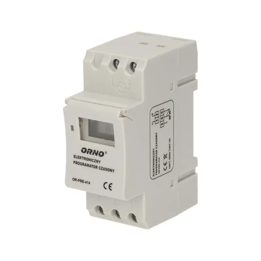 [ORNOR-PRE-414] 149045 - DIN rail digital timer 16 time programs; daily or weekly cycle; 12 or 24 hour mode; LCD screenORN
