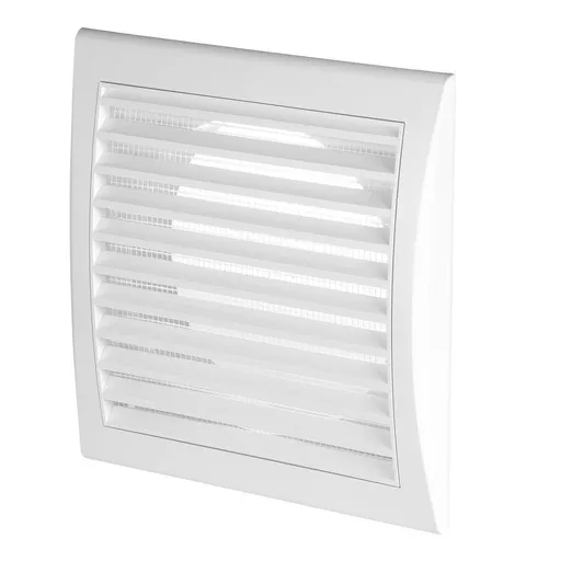 [AWTTL11] 172702 - LUNA Series grille - with anti-insect net, inlet Ø125 138x138 white