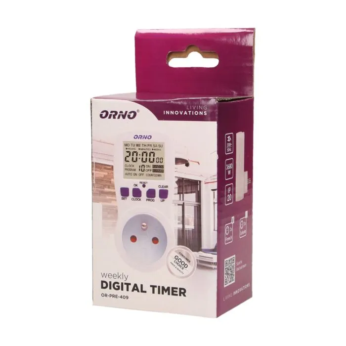 [ORNOR-PRE-409] 149164 - Weekly digital timer with LCD display for Belgium and France