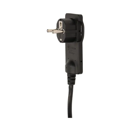 [ORNOR-AE-1312/B] 140095-Fiche plate avec poignée et câble, noir 230V / 50 Hz; 16A; avec fil de 1,5 m; couleur: noir-ORN