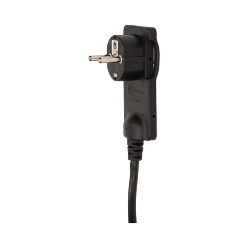 [ORNOR-AE-1312/B] 140095-Flat plug with handle and cable, black 230V / 50 Hz; 16A; with 1,5m wire; colour: black-ORN