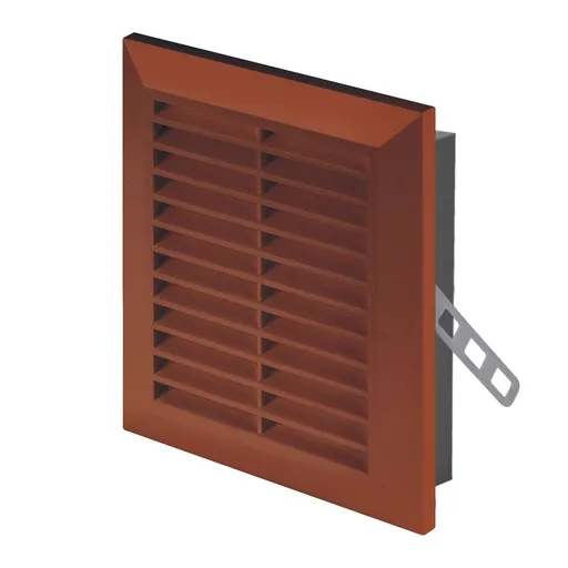 [AWTT48BR] 172802 - CLASSIC Series grille - with anti-insect net and mounting brackets   110x140 brown