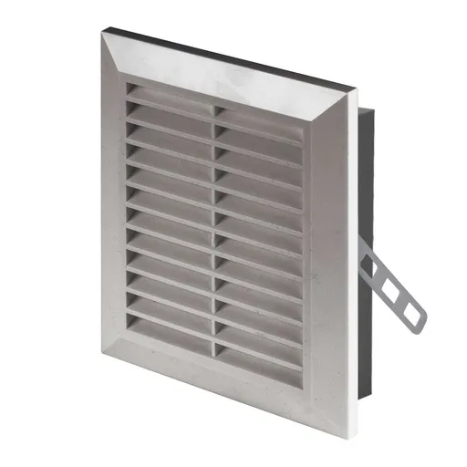 [AWTT48SS] 172805 - CLASSIC Series grille - with anti-insect net and mounting brackets   110x140 satin