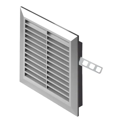 [AWTT40SS] 172815 - CLASSIC Series grille - with anti-insect net and mounting brackets 140x140 satin
