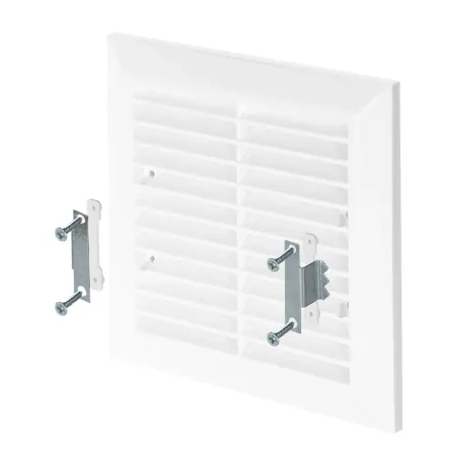 [AWTT40a] 172816 - CLASSIC Series grille - with anti-insect net, without flange 140x140 white