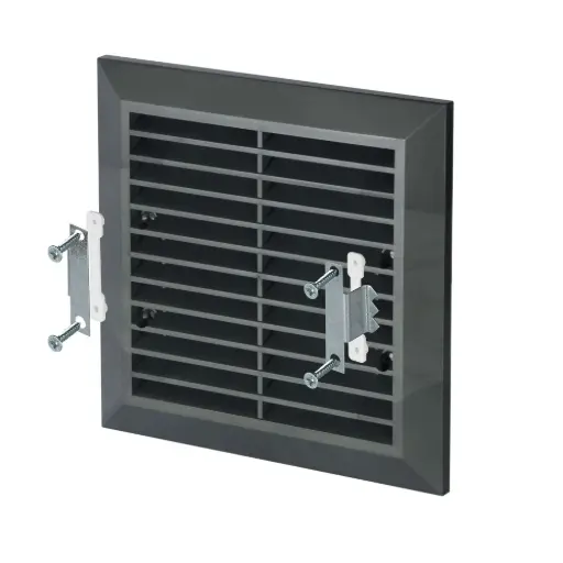 [AWTT40aGR] 172818 - CLASSIC Series grille - with anti-insect net, without flange 140x140 graphite (pewter)