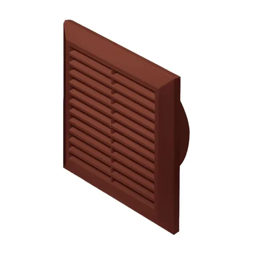[AWTT83BR] 172827 - CLASSIC Series grille - with anti-insect net, inlet Ø125 140x140 brown
