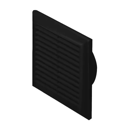 [AWTT83CZ] 172829 - CLASSIC Series grille - with anti-insect net, inlet Ø125 140x140 black
