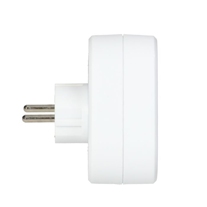 [ORNOR-AE-13178(GS)] 140101-Triple splitter 3x2P+E (Schuko), white, for Netherlands and Germany