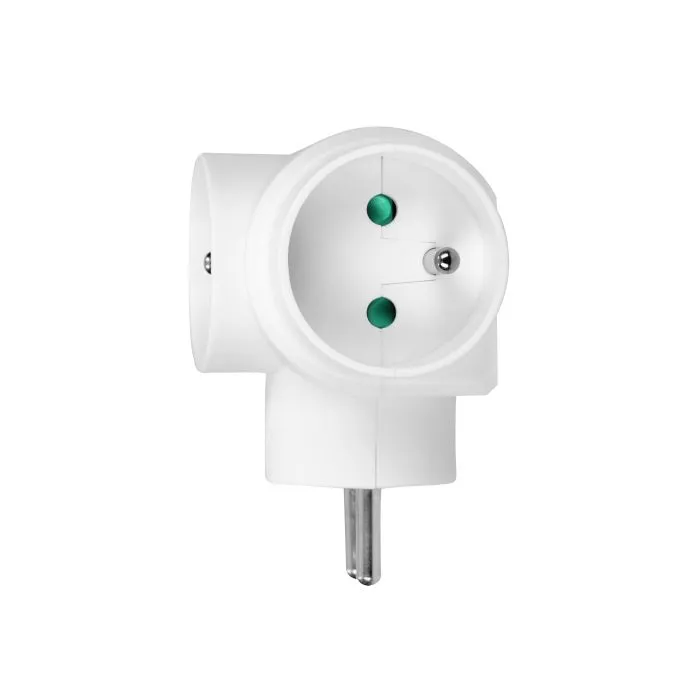 [ORNOR-AE-13184] 149222 - Power splitter with 3 round sockets with grounding pins, for Belgium and France ORN