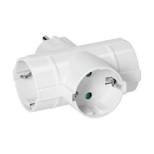 [ORNOR-AE-13184(GS)] 140107- Power splitter 3x2P+E (Schuko), white, for Netherlands and Germany - ORN