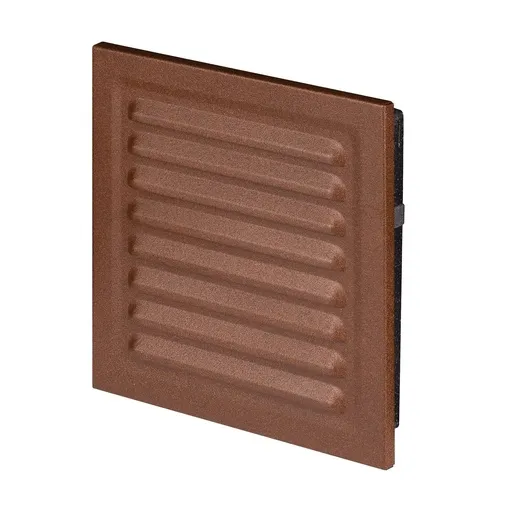 [AWTMT1BR] 172977 - Zinc coated steel sheet grille, with anti-insect net   140x140 brown
