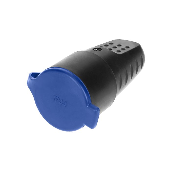 [ORNOR-AE-1314(GS)] 140114-Rubber plug-in socket 2P+Z with grounding, schuko , for Netherlands and Germany -ORN