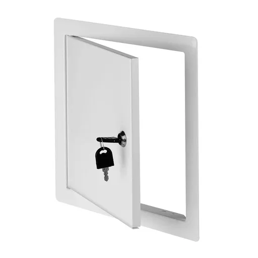 [AWTDM93Z] 173153 - Metal accesss door made of steel sheet covered with an epoxy coating and key lock 400x400 white