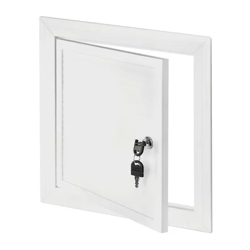 [AWTMKOM39] 173211 - PVC chamber acccess panel with a key lock  500x500 white