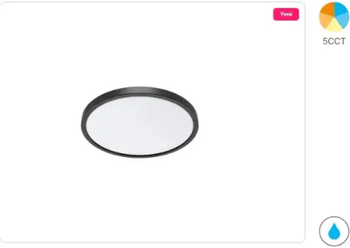[BRYBP07-20281] 103377- BRY-JADE-G2-SLR-BLACK-RND-20W-5IN1-CEILING LIGHT